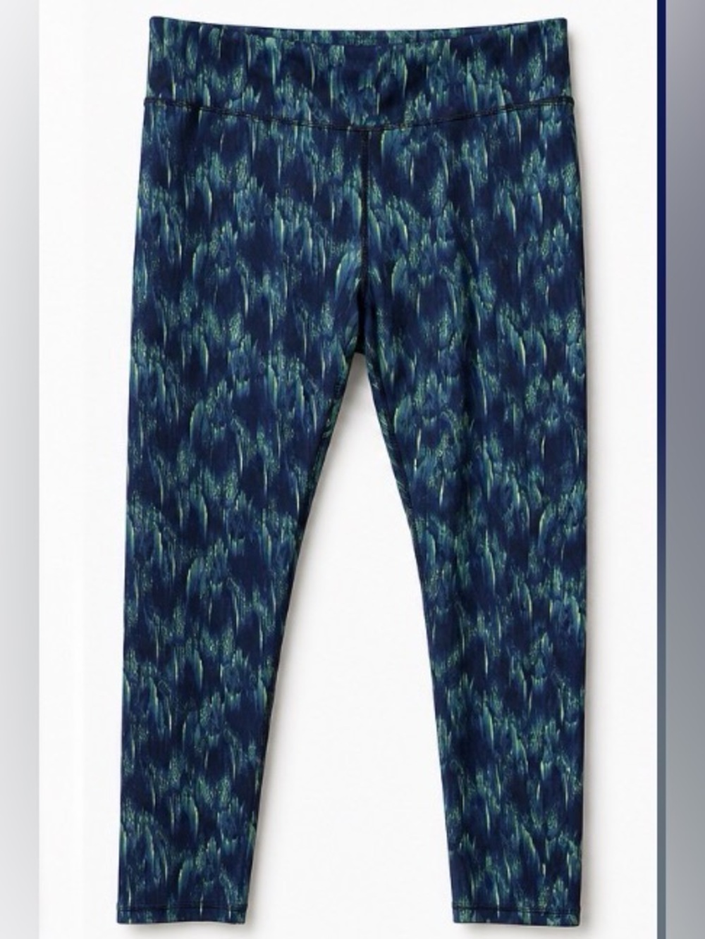 Navy & Teal Print Active Leggings